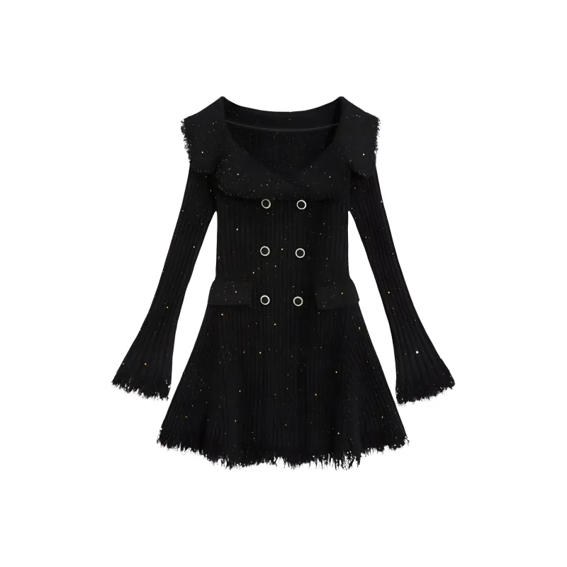Bebe Long Sleeved Dress Women's Black-0