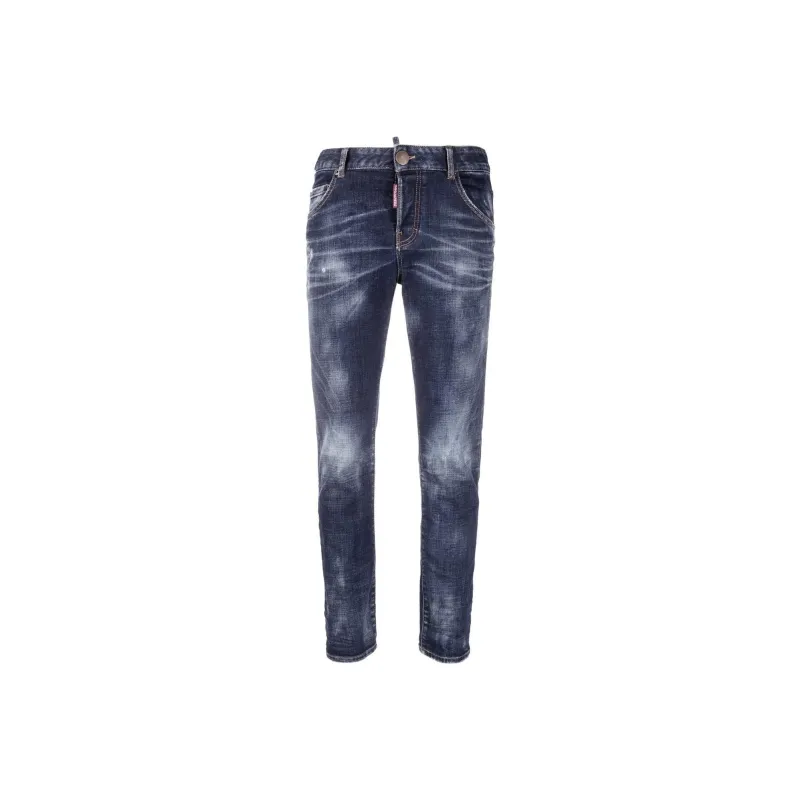 DSQUARED 2 Bleached Effect Straight Leg Skinny Jeans-0