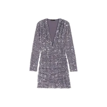 Maje Sequinned Velvet Dress