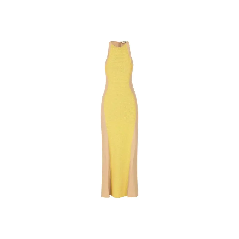 FENDI Sleeveless Dress Women's Yellow-0