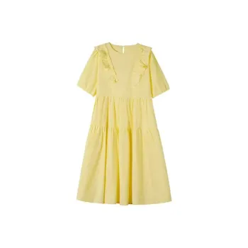 COVT Short Sleeved Dress Women's Yellow
