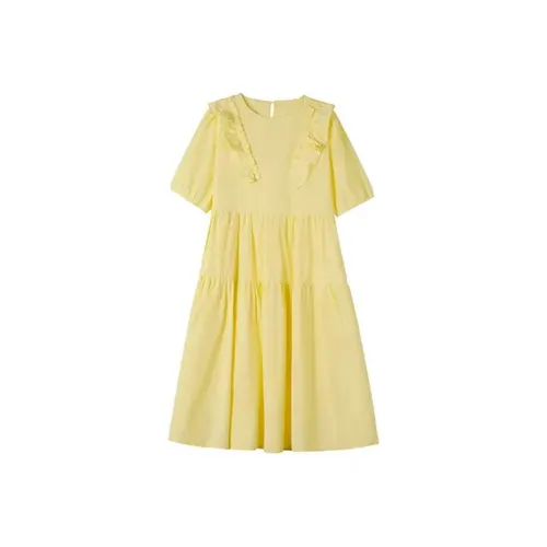 COVT Short Sleeved Dress Women's Yellow