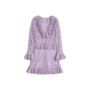 Valentino FW24 Long Sleeved Dresses Women's Purple