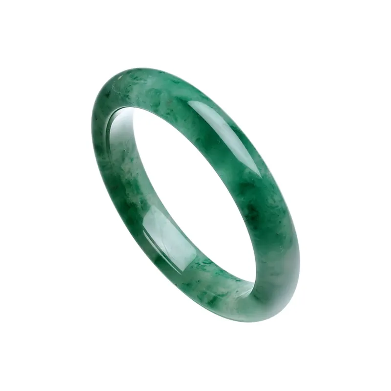 ZHOU LIU FU African Emerald Bangles Women's-2