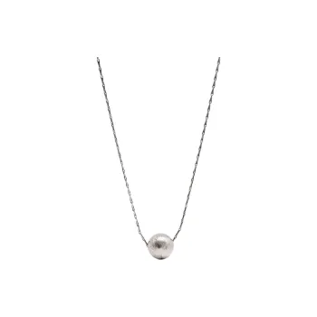 SAINT LAURENT Brass Necklaces Unisex Silver