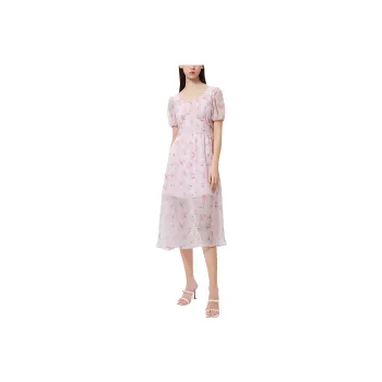 EICHITOO Short Sleeved Dresses Women's Pink Pattern