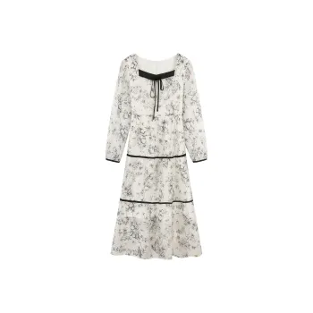 Migu Long-Sleeved Dresses Women's Apricot