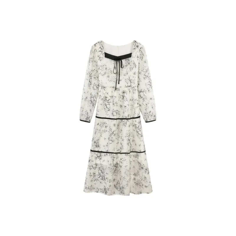 Migu Long Sleeved Dresses Women's Apricot-0