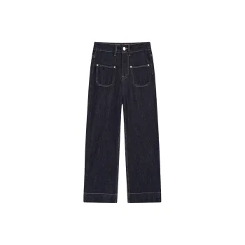 SNZX Jeans Women's Denim Blue Ankle Length