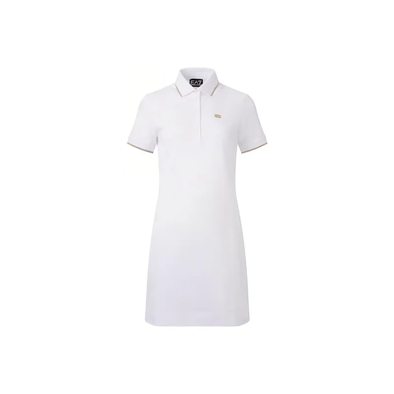 EMPORIO ARMANI SS24 Short Sleeved Dress Women's White-0