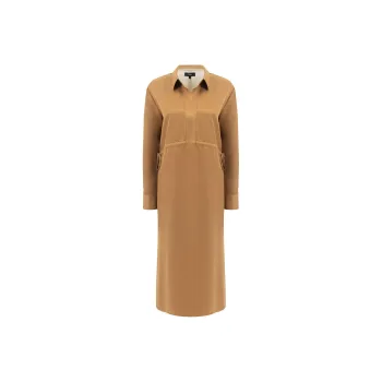 THEORY Long-Sleeved Dresses Women's Dark Khaki