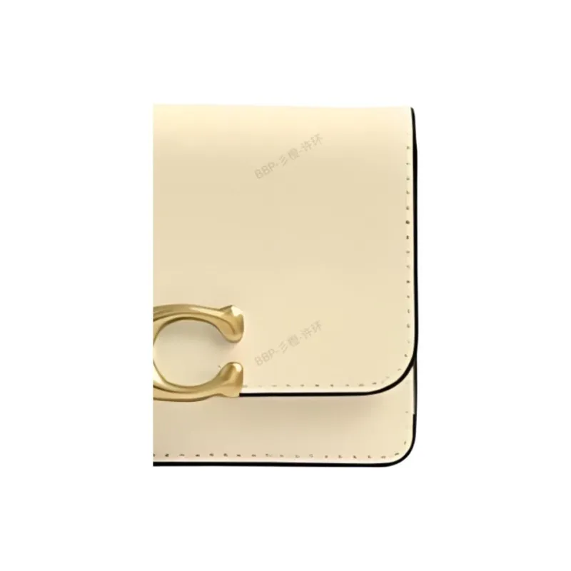 COACH Bandit Cow Leather Card Holder Mini Women's Brass-2