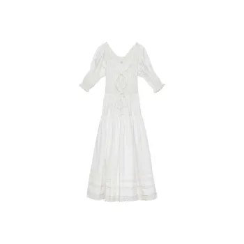 DOEN BARDOT DRESS Short-Sleeved Dresses Women's White