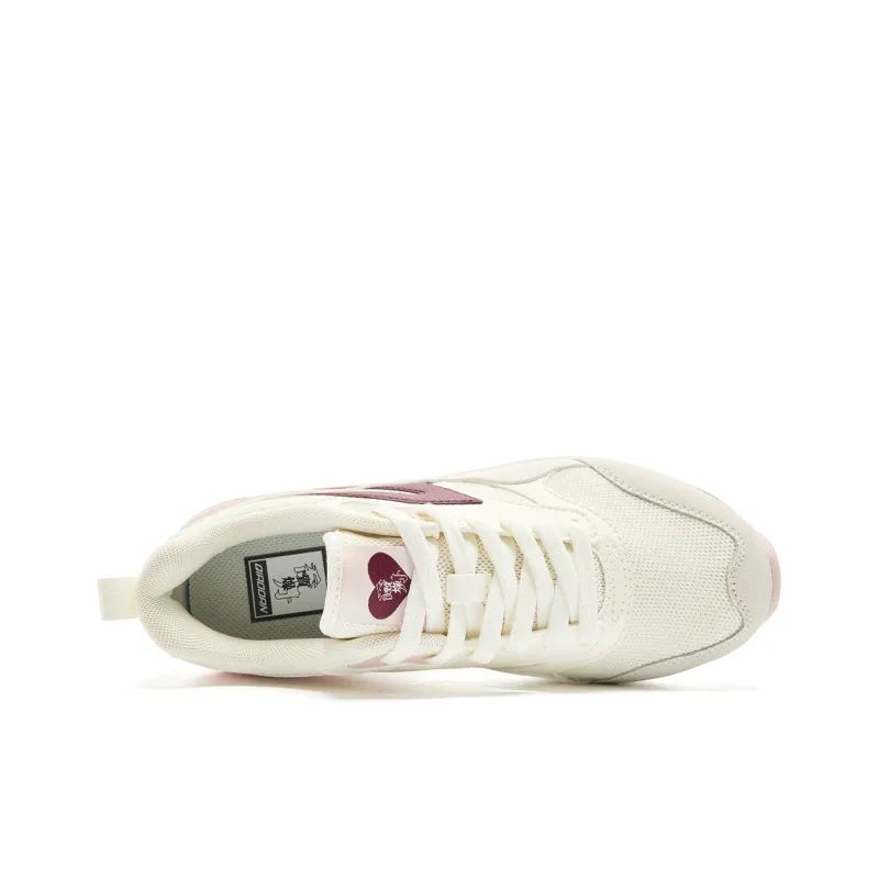 QIAODAN Abrasion Resistant Lightweight Height Increasing Low Top Casual Shoes Women's Ivory Peach Pink-4