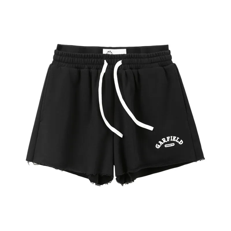 FUN X Garfield Casual Shorts Women's Black-0