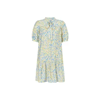 JZ. ANNAKRO Short Sleeved Dresses Women's Pattern Blue