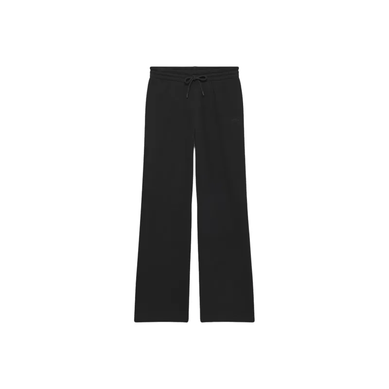 ARITZIA Sweatfleece Cozy Fleece Boyfriend Basic Wide Sweatpant Knitted Sports Pants Women's Black-0