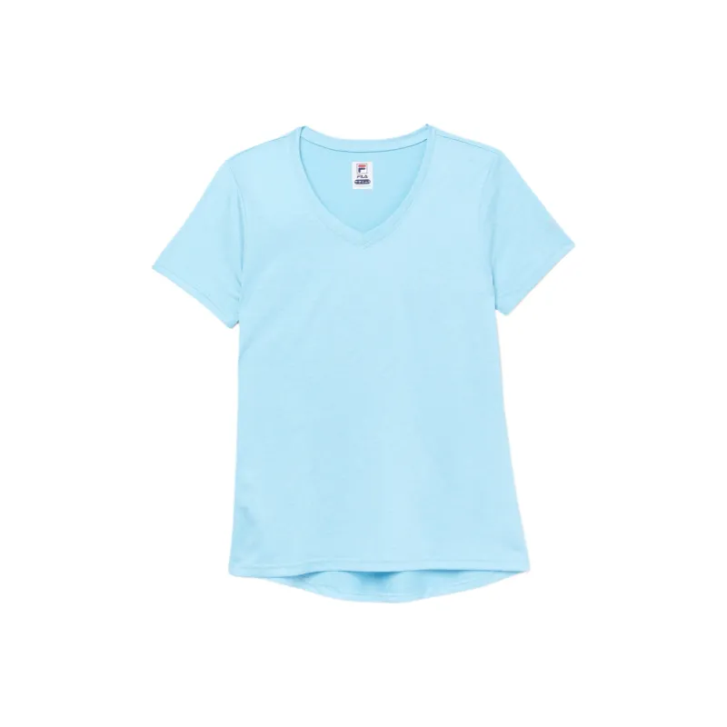 FILA Pickleball Regular T Shirt Women's Blue Fish Heather-0