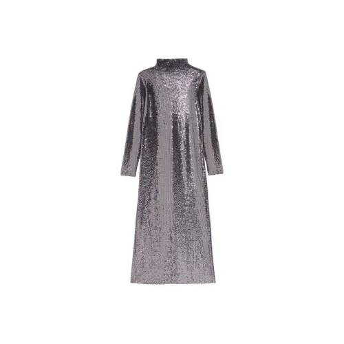 Maje Sequinned Long sleeve Midi Dress