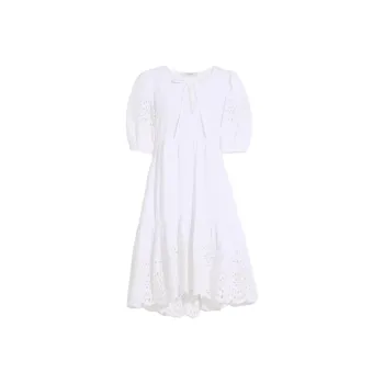 COACH Short Sleeved Dresses Women's White