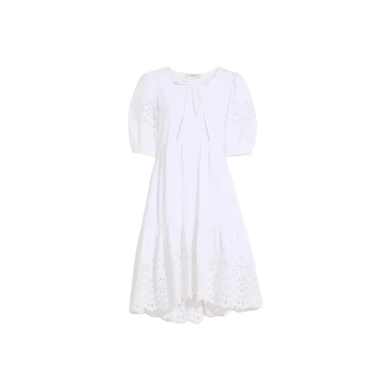 COACH Short Sleeved Dresses Women's White-0