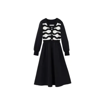 XIANGYING Long Sleeved Dresses Women's