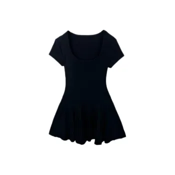 ABBY GODDESS Short Sleeved Dress Women's Black