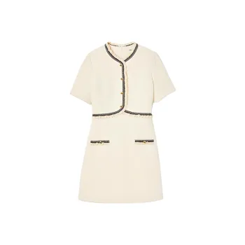 Sandro Nava Tweed Short-sleeve Minidress