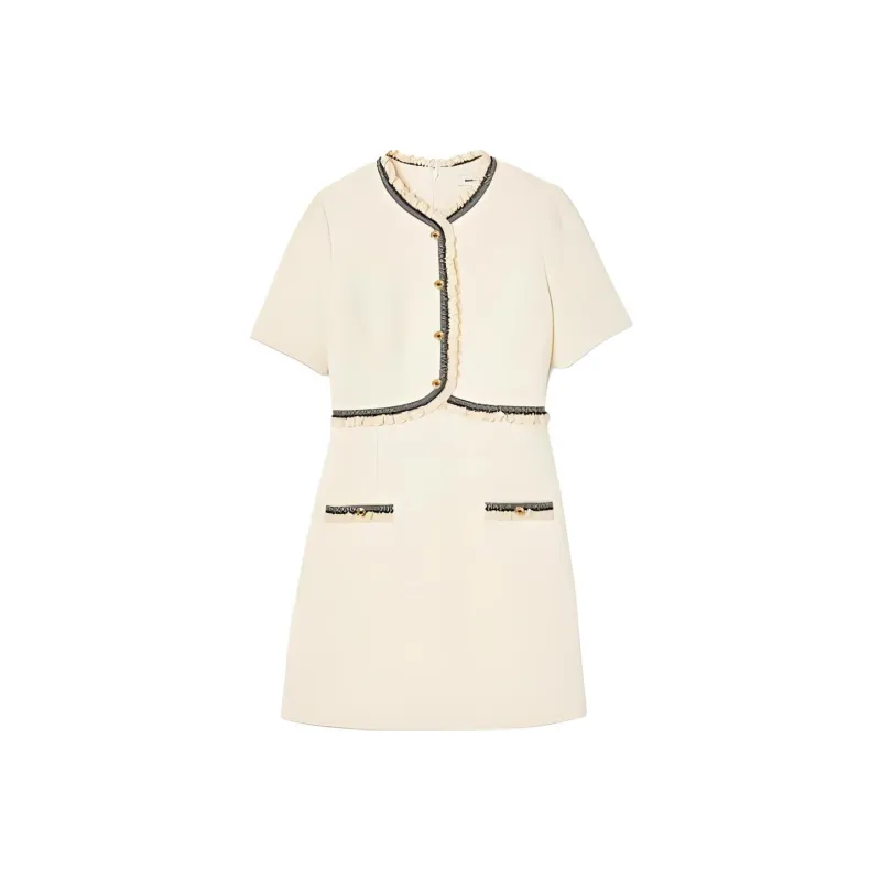 Sandro Nava Tweed Short-sleeve Minidress-0