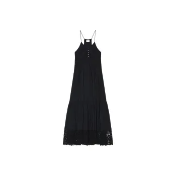 ISABEL MARANT ETOILE Sabba Broderie Anglaise Sleeveless Maxi Dress