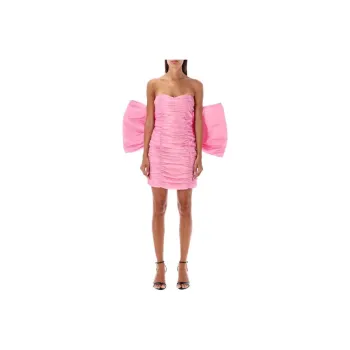 Rotate Bow-Embellished Strapless Mini Dress