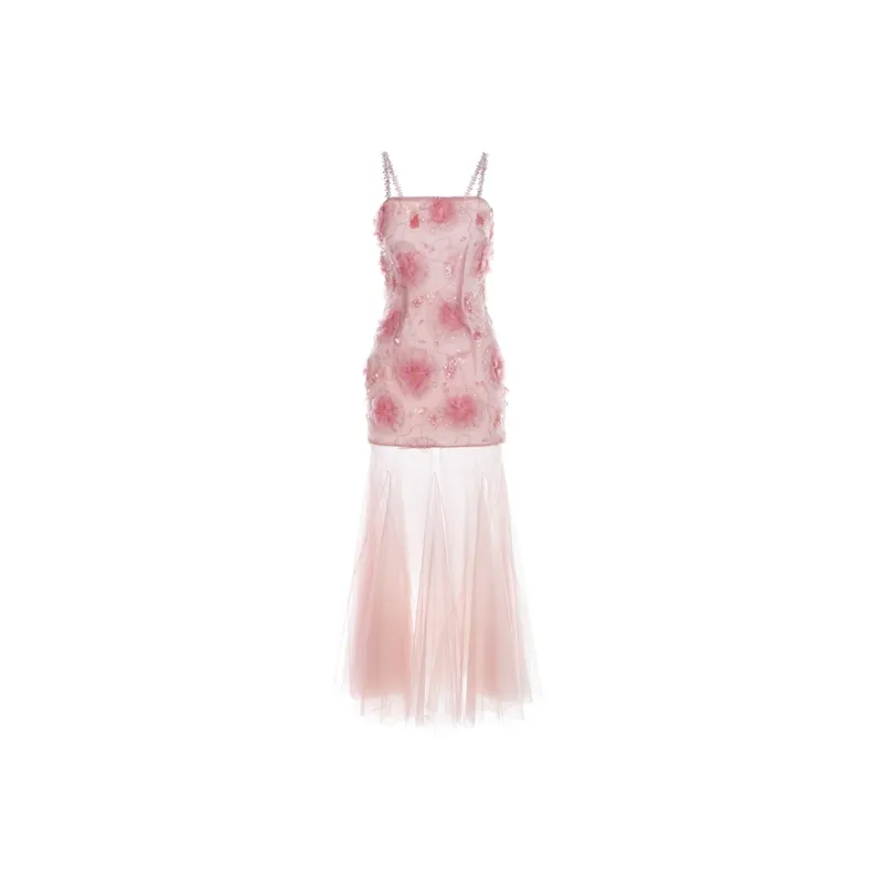 Wardrobes By Chen Dress Women's Coral Pink-0