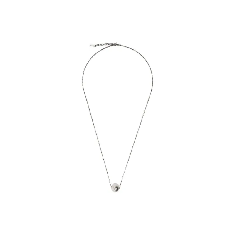 SAINT LAURENT Brass Necklaces Unisex Silver-1