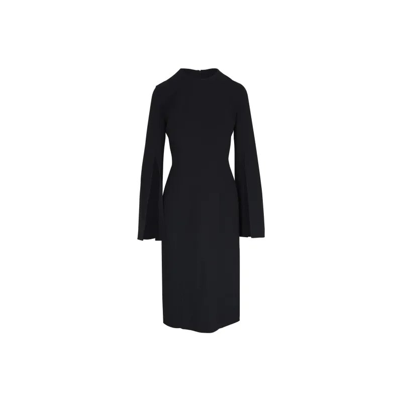 MICHAEL KORS Stretch Wool Split-Sleeve Sheath Dress-0