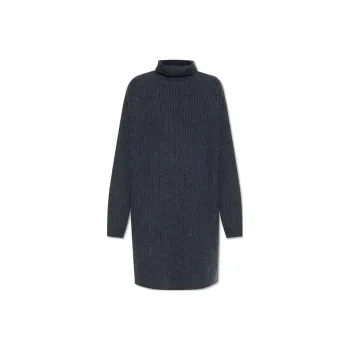 Lemaire High Neck Chunky Knitted Midi Dress