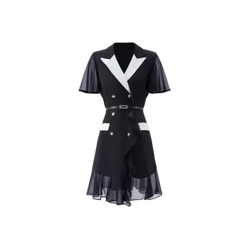 AUI Short Sleeved Dress Women's Black