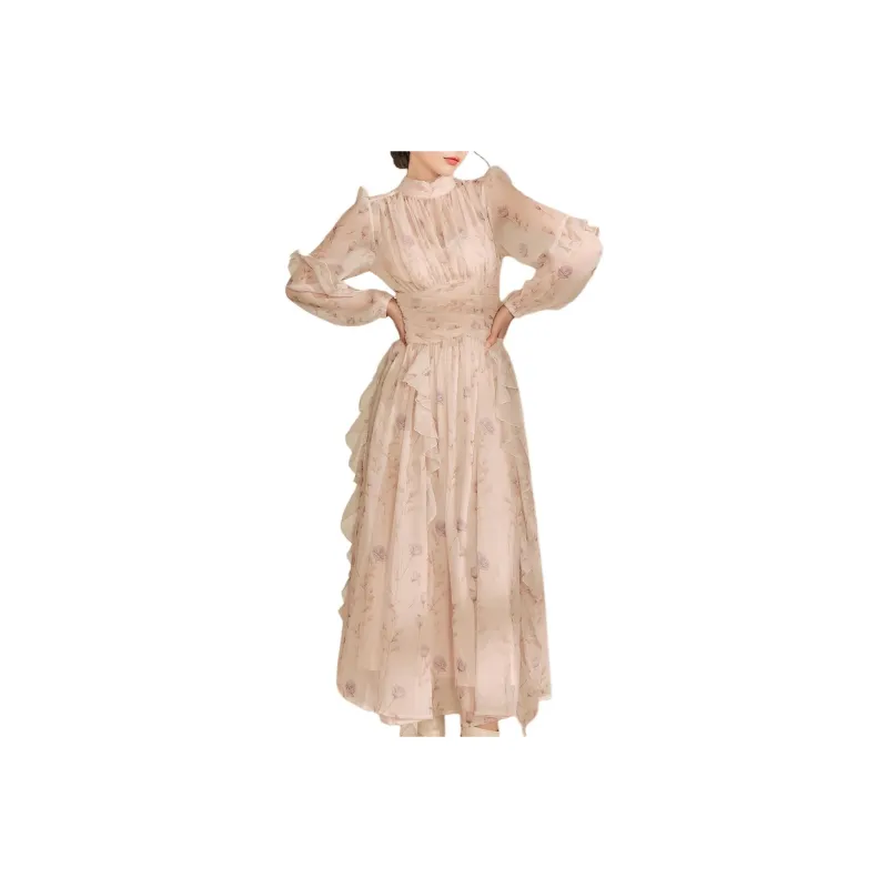 QIAOYUHUAZUN Long Sleeved Dresses Women's Multicolor-0