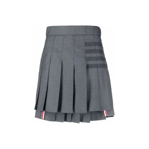 THOM BROWNE 4 Bar Striped Pleated Mini Skirt