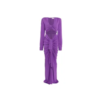 CHRISTOPHER ESBER FW24 Long-Sleeved Dresses Women's Grape Purple