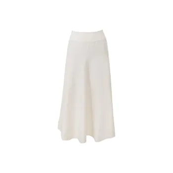 HOUSE OF CB Solara Knit Long Skirt Women's Ivory/Ivory White