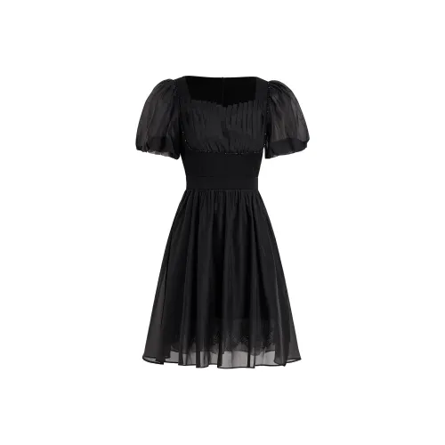 AUI Short Sleeved Dress Women's Black
