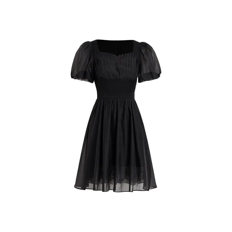 AUI Short Sleeved Dress Women's Black-0