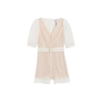 Bebe Jumpsuit Women's Raw White