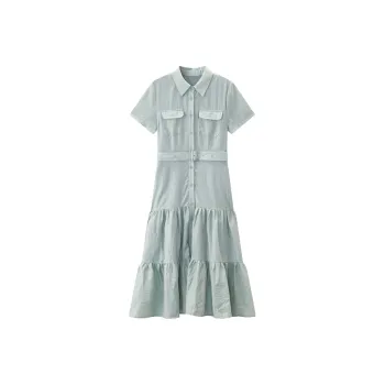 KUHNMARVIN Short Sleeved Dress Women's Green