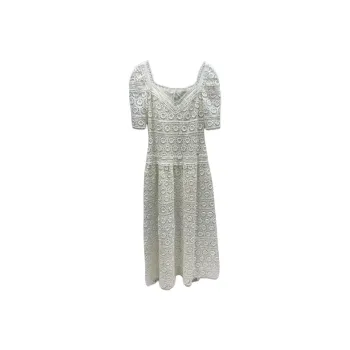 CHANEL 21S Spring Summer Premium Product Short Sleeved Dress Women's White