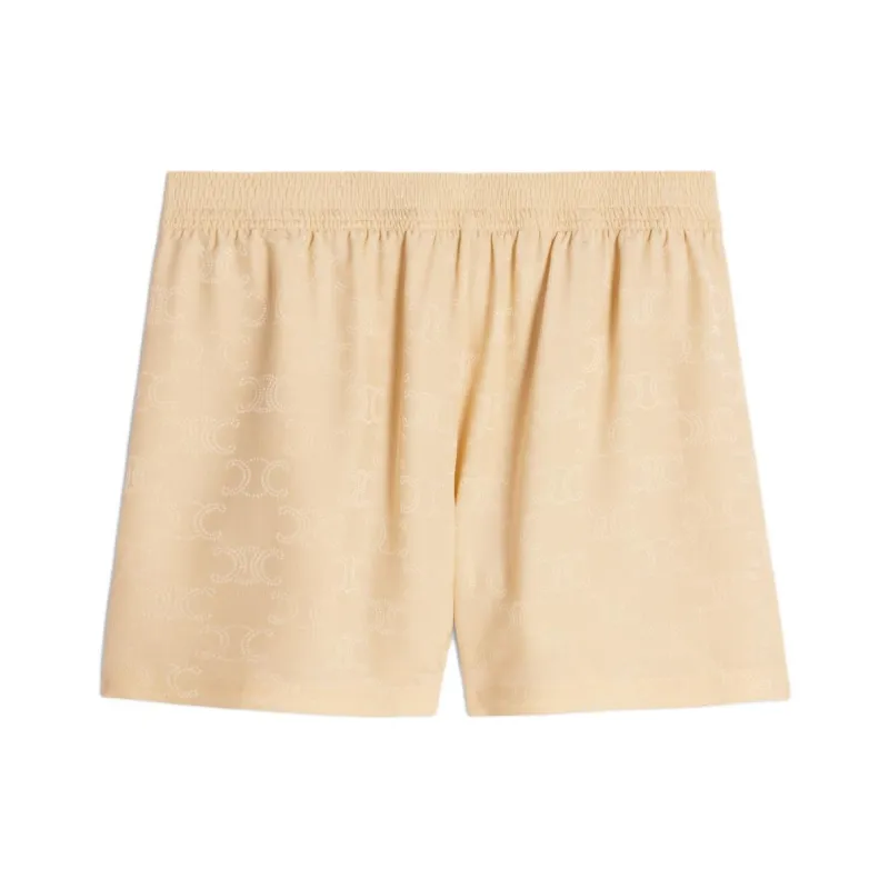 CELINE Flowing Shorts In Triomphe Silk Jacquard-0