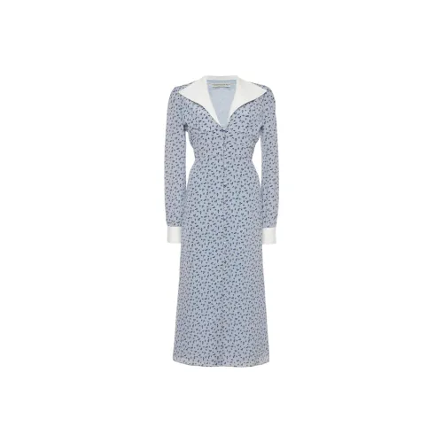 Alessandra Rich Small Rose Print Dress