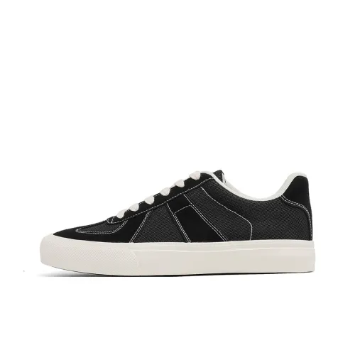 DM Canvas Shoes Men Low Top Black/Blue
