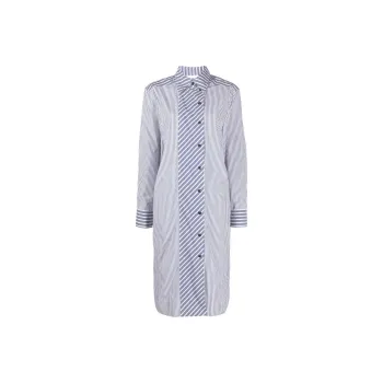 GANNI Long-Sleeved Striped Shirt Dress