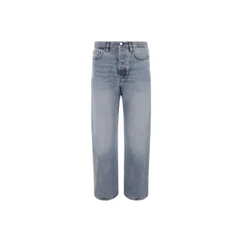 TOTEME Logo Patch Straight Leg Jeans